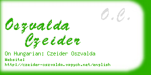 oszvalda czeider business card